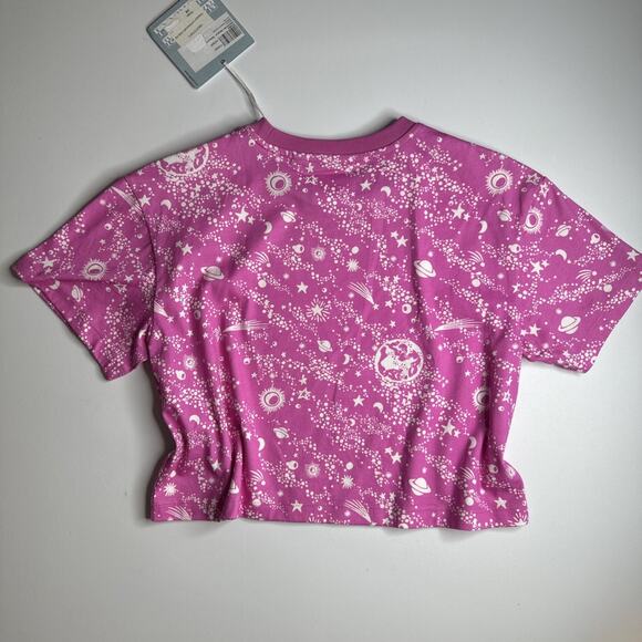 NWT Fiorucci X Napajiri Collaboration Cropped T Shirt Pink Angels Cotton XS - Picture 2 of 9